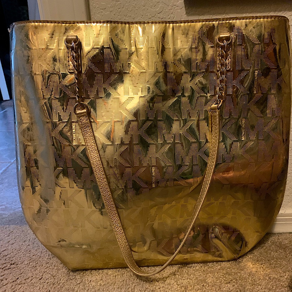 Michael Kors Metallic Gold Purse